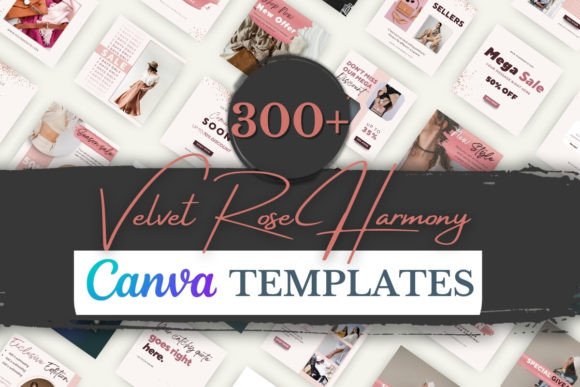 300+ Velvet Rose Harmony Canva Templates: Your Design Toolkit