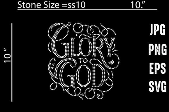 Glory to God Rhinestone Templates: A Sparkling Design Asset