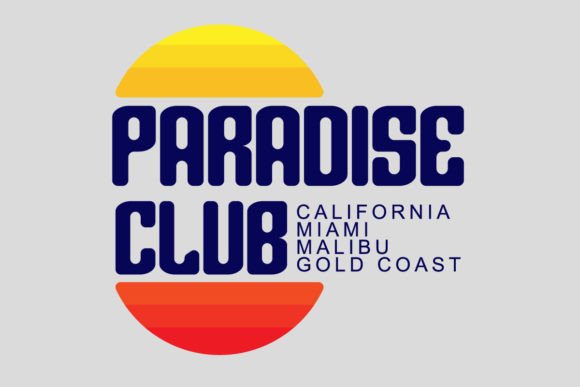 Paradise Club Tshirt Design Templates: Bold Aesthetic Graphics