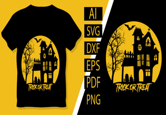 Spooky Season Design: Trick or Treat T-Shirt Templates