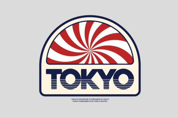 Tokyo Japan T-Shirt Design Templates: Streetwear Aesthetic